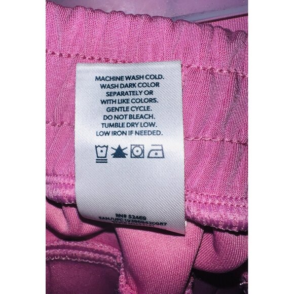 Members Mark Womens Orchid Relaxed Wide Leg Pants XL Soft Fabric Drawstring Pink - Picture 5 of 5